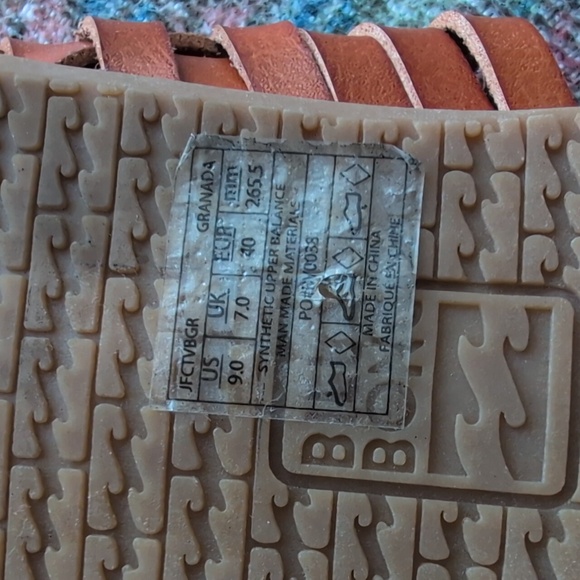 Billabong Tan Leather Sandals, Womens Size 9, Woven Mules Flats - Picture 5 of 6